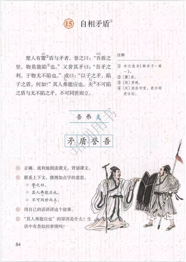 古文《自相矛盾》 4. 古文《杨氏之子》 5.《游子吟》(园地一) 6.