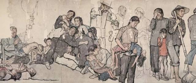 蒋兆和《流民图》局部(1943年) (小学美术五年级名画欣赏)