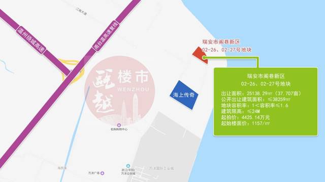 该地块位于瑞安市阁巷新区,具体区位 围海大道以南,围五路以东,横一