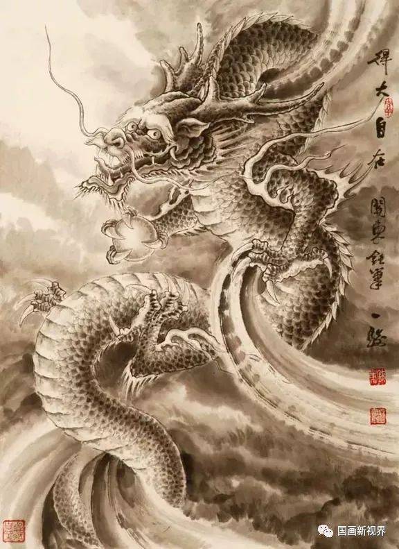 国画里的龙抬头!