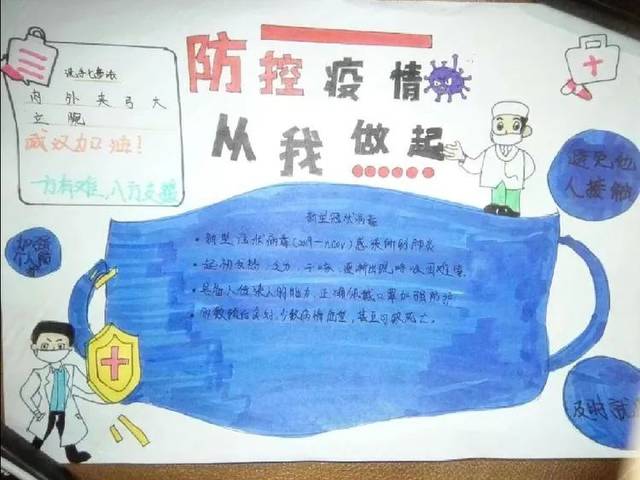 武汉加油,童心助力——小学部六(1)中队抗疫手抄报展示