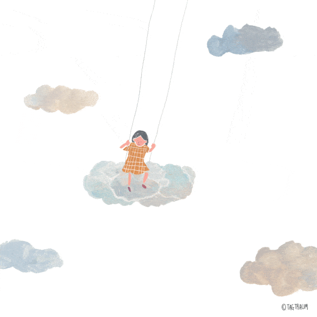 这样可爱治愈的插画 gif ,谁会不喜欢啊!