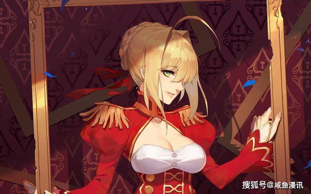 身穿鲜红衣服的男装少女,手持形状奇异的红色蛇形剑陨铁之鞴"原初之火