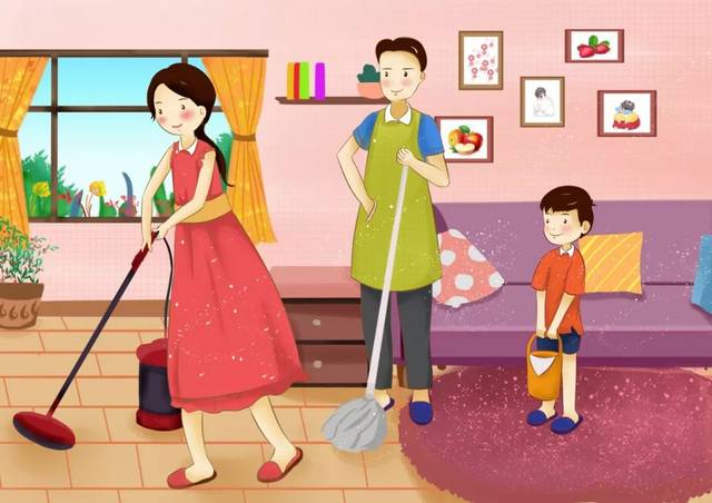 4 亲子搭配,干活不累 家长在做家务的同时教孩子一些具体的方法,让