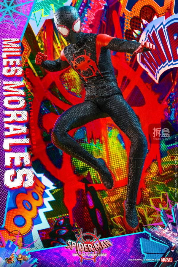 hottoys《蜘蛛侠:平行宇宙》迈尔斯莫拉莱斯1:6可动人偶