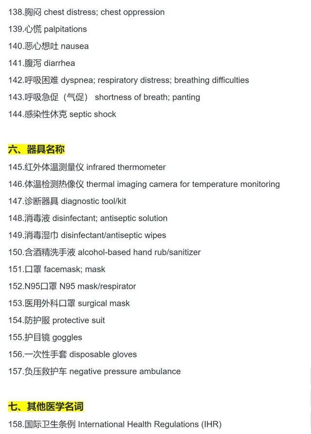 疫情英文名