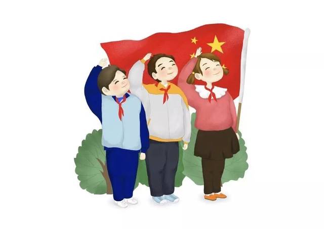 小学先锋 长大做先锋 隔离不隔爱 让我们用庄严隆重的仪式 向国旗敬礼