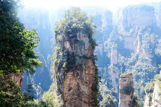 张家界武陵源:与《阿凡达》"悬浮山"比高的"美容师"(组图)