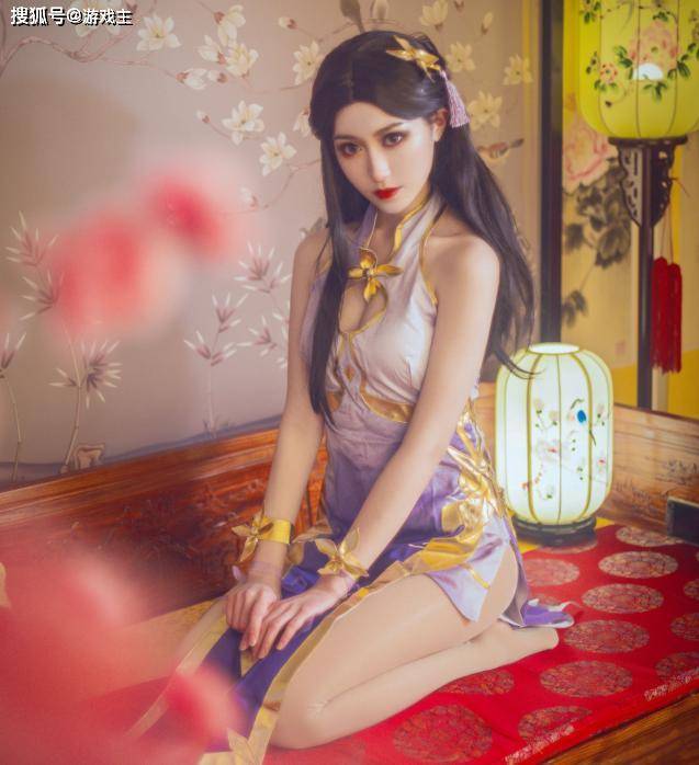 王者荣耀小姐姐穿旗袍挑战角色扮演,紫霞仙子你喜欢吗