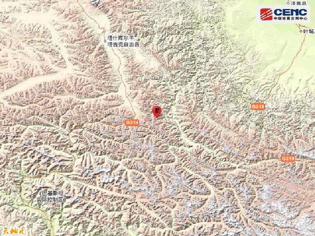 新疆喀什地区塔什库尔干县发生40级地震
