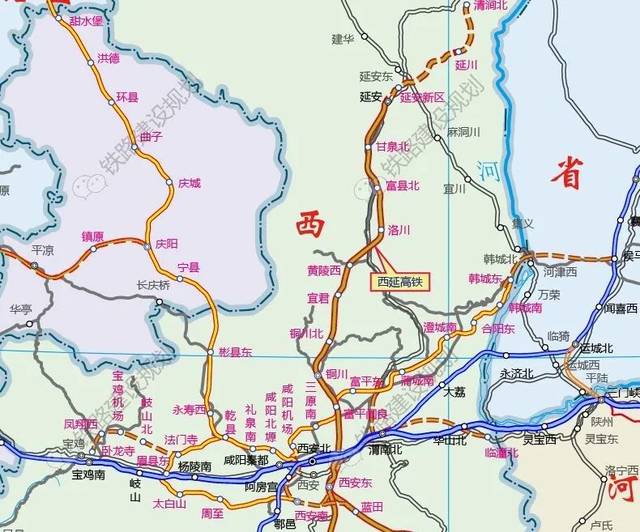 的西安东站引出,途经西安市高陵区,阎良区,渭南市富平县,铜川市耀州区