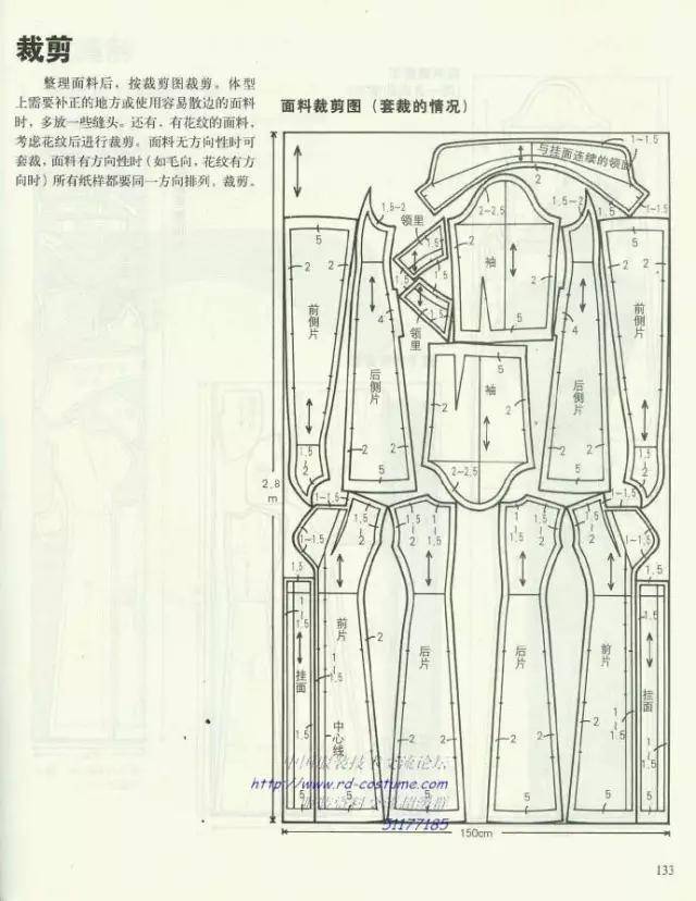 图纸集 | 14款女式大衣的裁剪图与面料排版