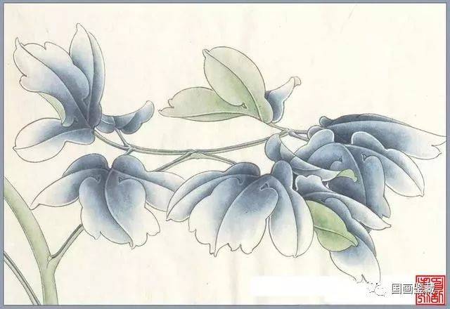 【工笔画】牡丹花叶画法步骤详解
