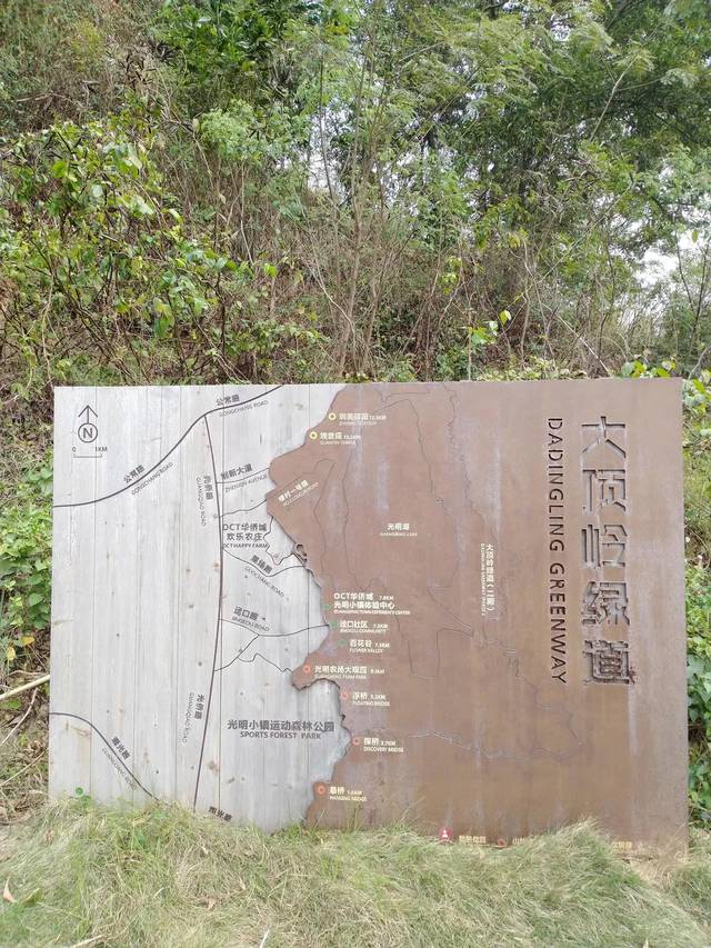 徒步深圳光明区大顶岭绿道