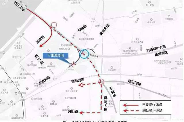 建成后,江南大道快速路隧道东出口将与西兴立交上下江南大道匝道无缝