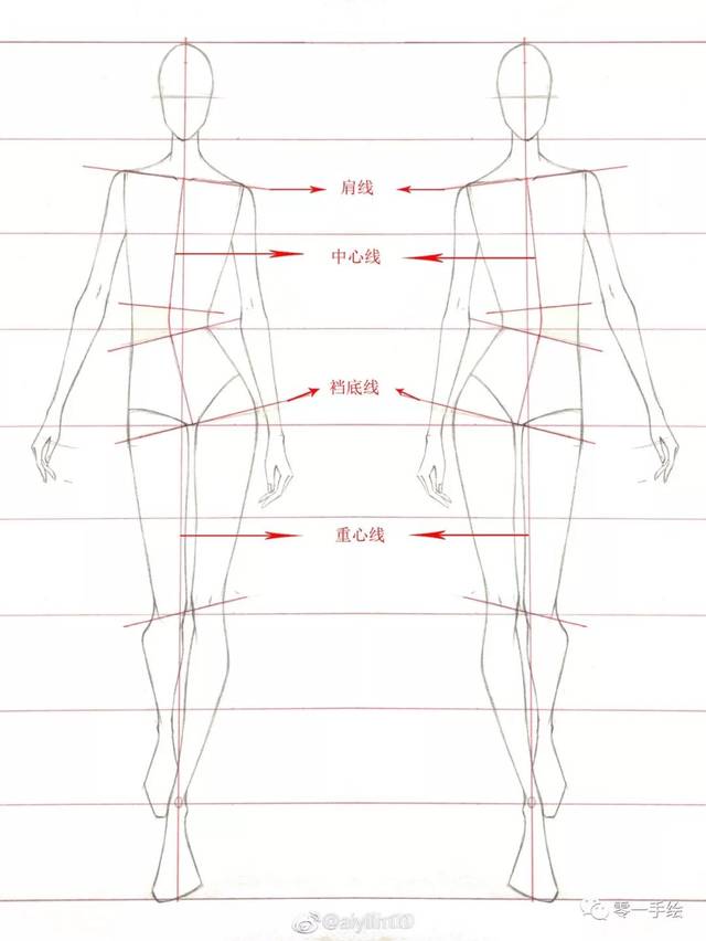 全新-160个服装人体动态【线稿】素材分享!(独家珍藏版)