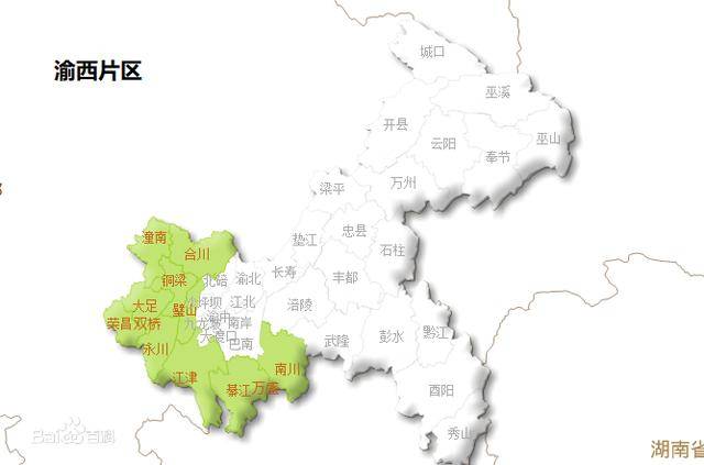 合川,大足,綦江,南川,荣昌,铜梁,璧山,潼南10个行政区,和双桥,万盛2个