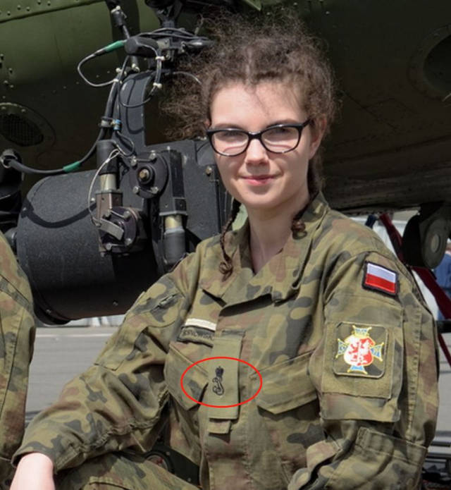 波兰女兵很漂亮,身穿俄式迷彩服,她们胸前的军衔代表啥?