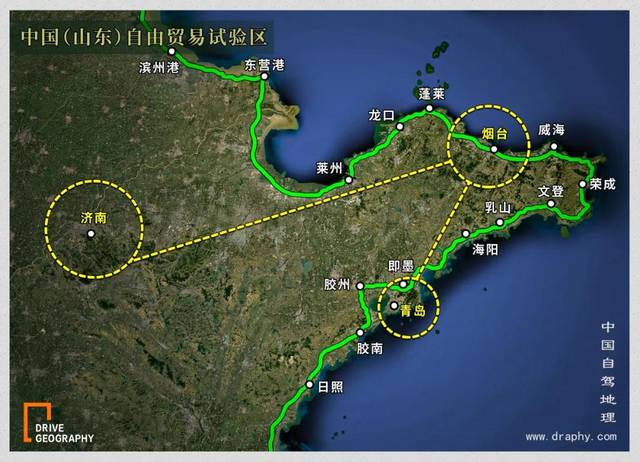 顺着228国道前行,前方是 胶东半岛.