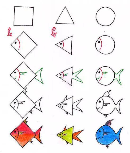 【脑洞大开】用三角形长方形圆形竟能画出小动物