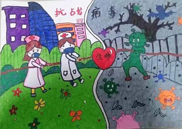 童心抗疫 手绘助力│莲塘幼儿园抗疫主题亲子绘画作品