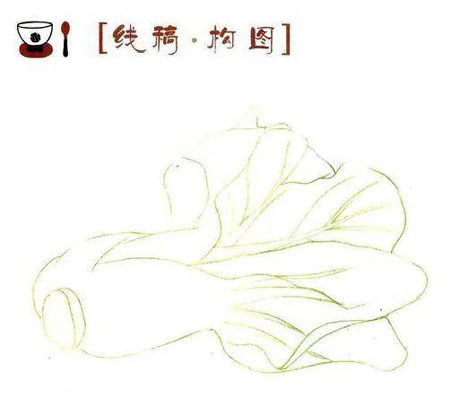彩铅蔬菜组合详细画法步骤图