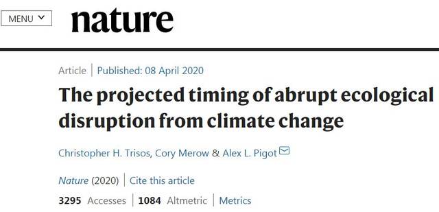 projected timing of abrupt ecological disruption from climate