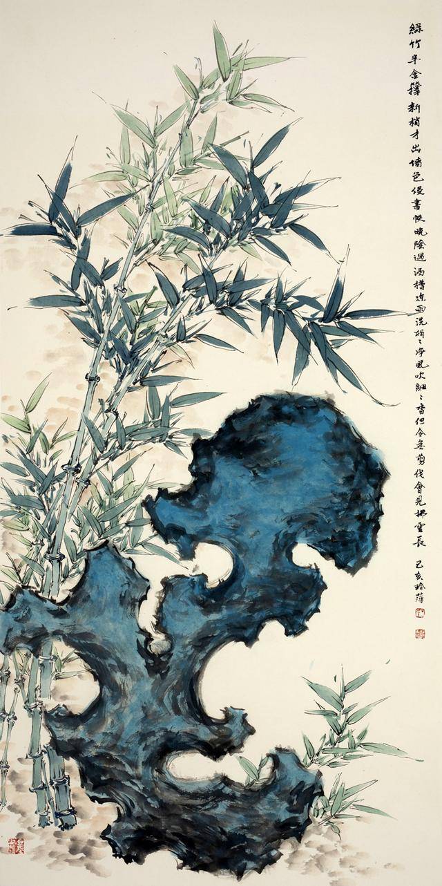 画家丁玲萍的水墨"四君子",花开四季