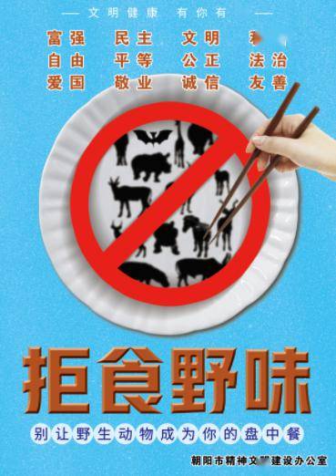 文明健康有你有我绿色环保杜绝疫从口出先得让大家知道啥是野味