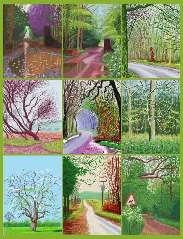 大卫霍克尼(david hockney)为疫情所创作的作品《do remember they