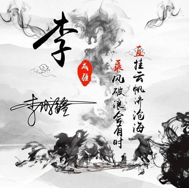 以梦为马,不负韶华:励志姓氏微信头像,祝你2020马到成功!