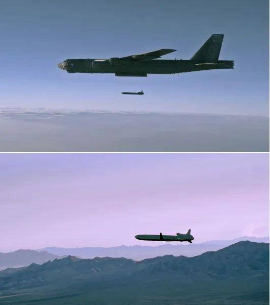 2015 年12月8日,美空军b-52h试射agm-86b核空射巡航导弹.