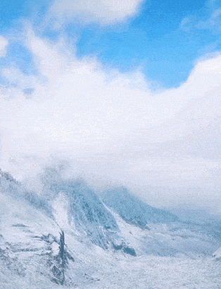 西藏·米堆冰川 比电脑特效更震撼的蓝冰 大冰瀑