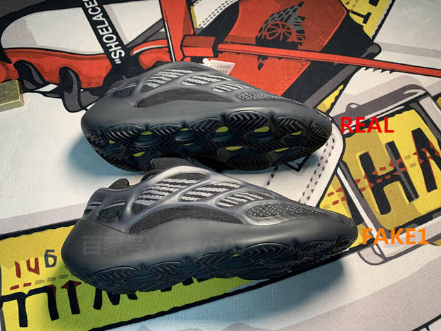 yeezy700v3黑魂脚感,开箱真假对比细节