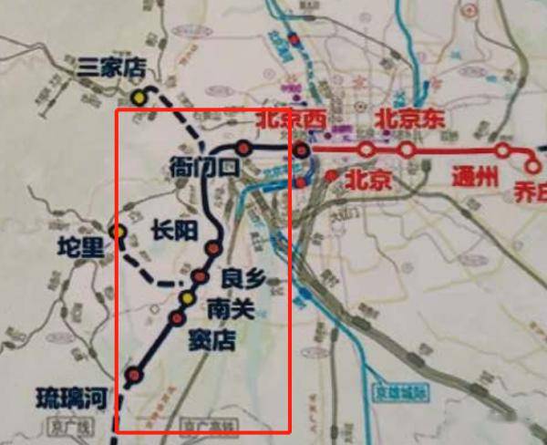 据网友发布的公示显示:城市副中心西延规划方案(一期)南起房山琉璃河