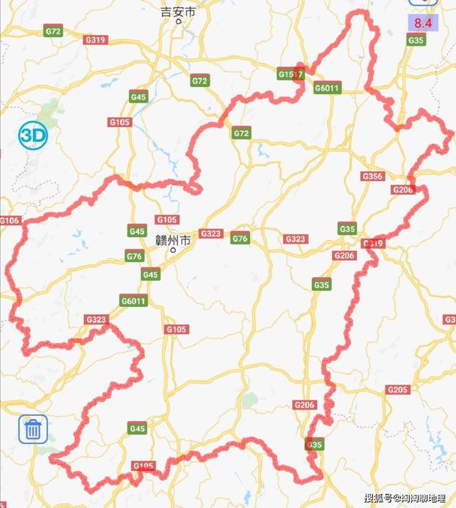 原创江西省赣州市,新建高速,收费站连接线,快速路,交通规划设想图