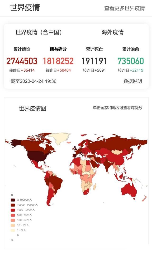 图28 世界新冠肺炎疫情地图