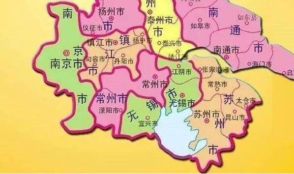 江苏南部区位图
