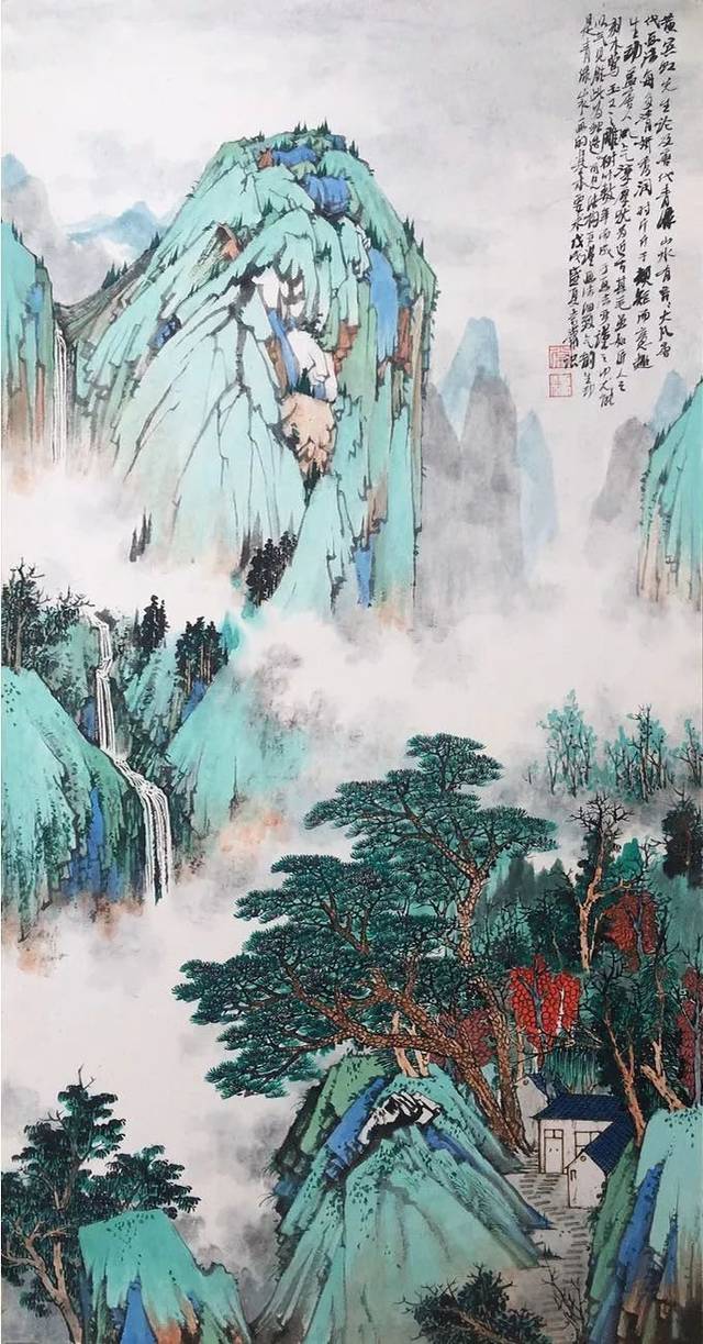 「艺惠藏」常潇——著名青绿山水画家,作品承古显今尽显高古之美