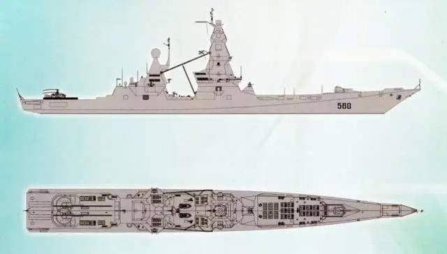 俄罗斯23560型"领袖"级核动力导弹驱逐舰的双视图(图片来源于:网络)