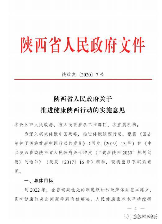 陕西省人民政府关于推进健康陕西行动的实施意见