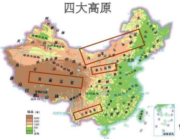 (3)西北-东南走向:祁连山(4)南北走向:贺兰山;六盘山;横断山脉.