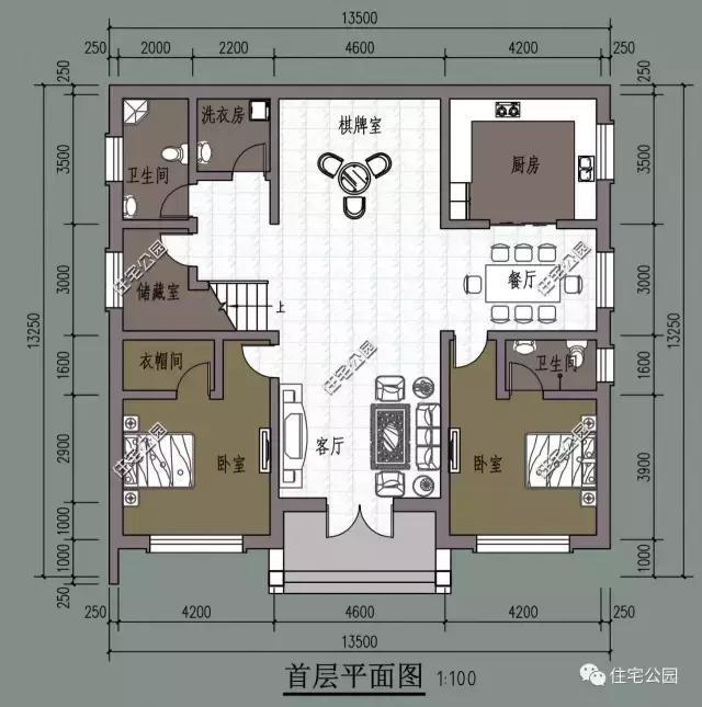 13x13米农村别墅,高大上外观,经济实用户型!