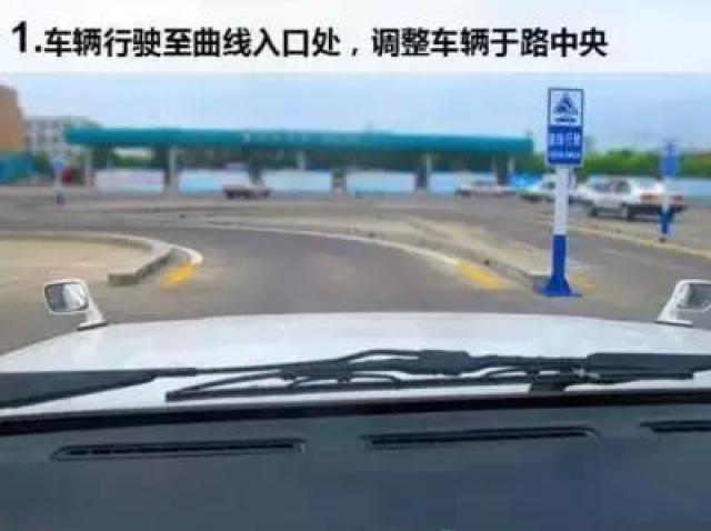 桔子学车科目二s弯实操技巧图解,5步搞定曲线行驶