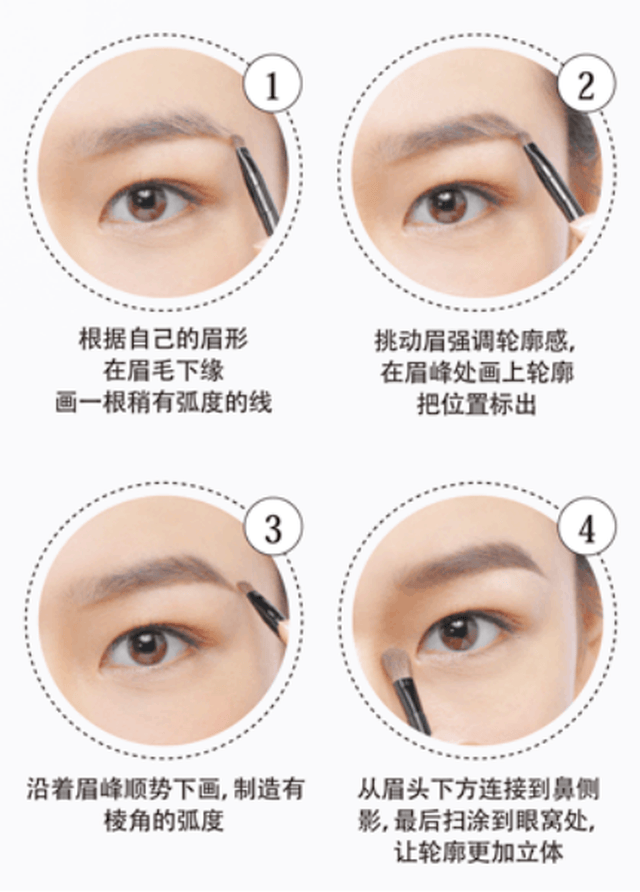 "上挑眉型 深邃眼眶"kate凯朵三色眉粉一盒到位