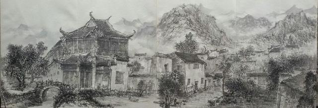 《烟雨屏山》一一戴建华国画山水写生作品欣赏