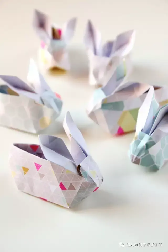 折纸:小兔子收纳盒,既可爱又够吸引!