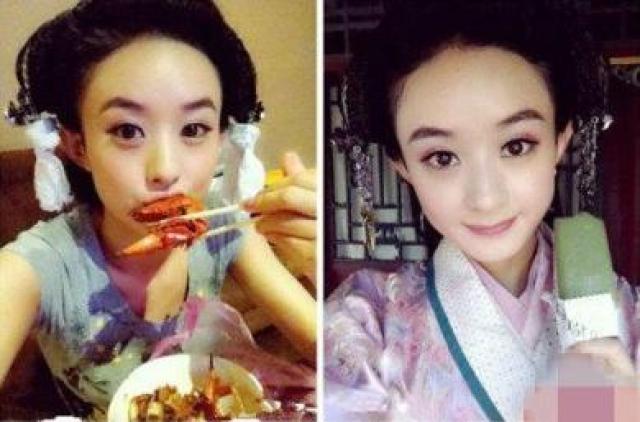 娱乐圈四大吃货,迪丽热巴陈赫抢第一,赵丽颖不服图片