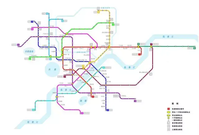 杭州地铁计划于2022年前建成总计10条城区线路(总长375.