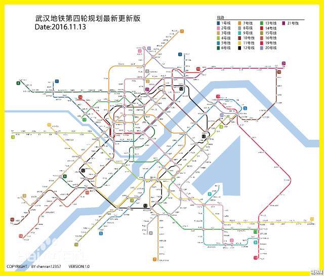 武汉地铁线路图丨长期规划 【长沙地铁】